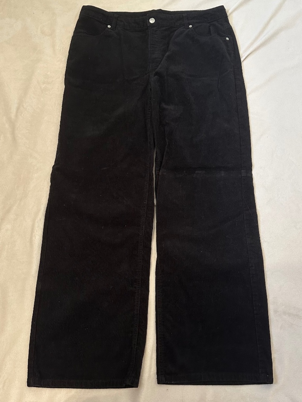 H&M Black Wide Leg Corduroy Pants